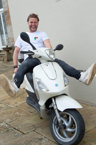 Men's Destijl Cotton T-Shirt by Loreak Mendian - White with Logo