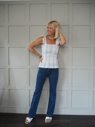 Pyjamas Blue Diamond Print - Long