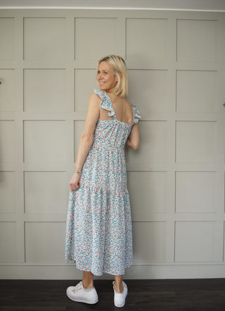 India Dress - White with Broderie Anglaise