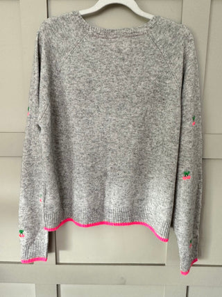 Celia Round Neck Cashmere Jumper by Brodie - Light Grey