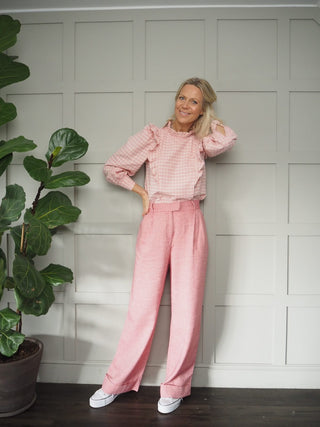 Palmier High Waist Trousers by Frnch - Pink
