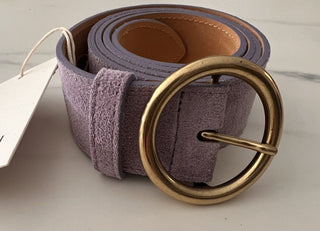 Suede Leather Belt by Frnch - Lilac