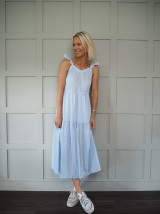 India Dress - Floral Green/Pink/White