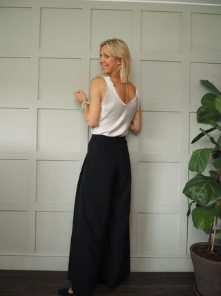 Rhea Camisole with Ruffle Detail - Black, Chocolate, Mushroom, Pale Pink