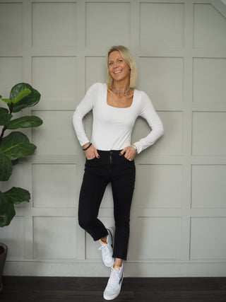 Hebe Long Sleeved Body - Black