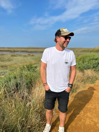 Men’s Ralph Classic Round Neck Cotton T-Shirt - White with Logo
