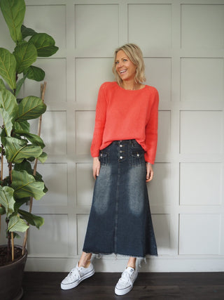 Wallabi Denim Skirt - Blue