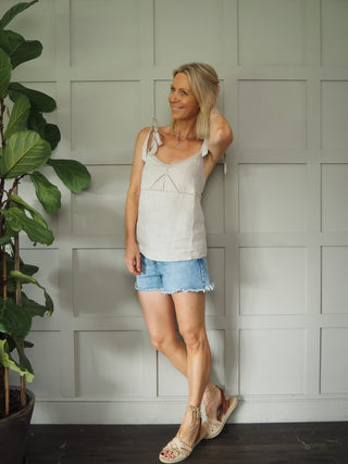 Moomin Linen Camisole - Coral, Mustard, Stone, White