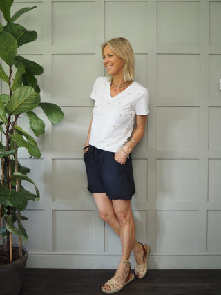 Fille V Neck T-Shirt - 4 Designs