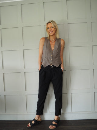 Margot Magic Stretch Trousers - Black, Stone