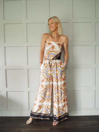 Carnival Top and Wide Leg Trouser Set - Multicoloured