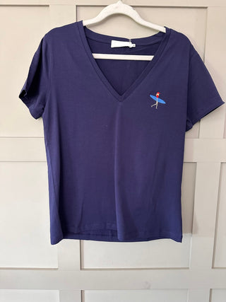 Fille V Neck T-Shirt - 4 Designs