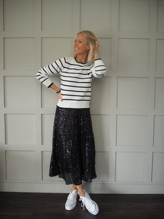 Full Sequin Skirt - Black