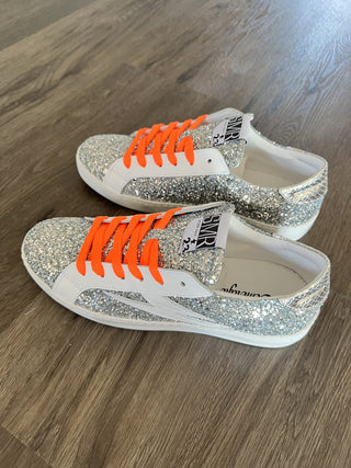 Catri Silver Glitter Trainers