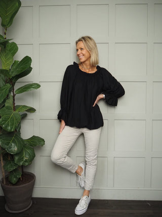 Tarina On/Off Shoulder Blouse - Bright Green