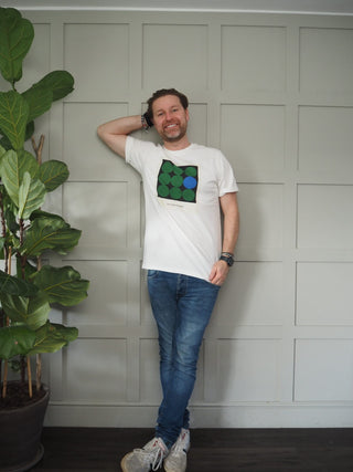 Men’s 'Yes To Being Different' Cotton T-Shirt by Thinking Mu - Off White with Logo