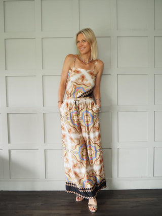 Carnival Top and Wide Leg Trouser Set - Multicoloured