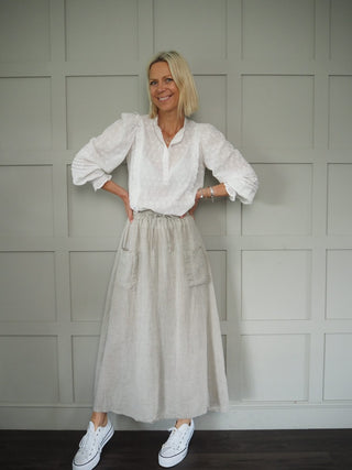 Frenchie Long Sleeve Blouse by Frnch - Ivory