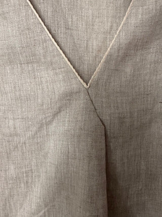 Pandy V Neck Long Sleeved Linen Blouse - Coral