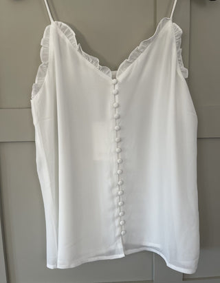 Gem Camisole with Ruffle Detail - Navy Blue