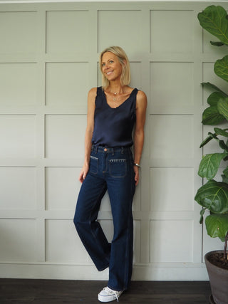 Rhea Camisole with Ruffle Detail - Black, Chocolate, Mushroom, Pale Pink
