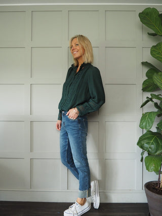 Belle Long Sleeve, Ruffle Collar Blouse, Best Seller - 9 Colours