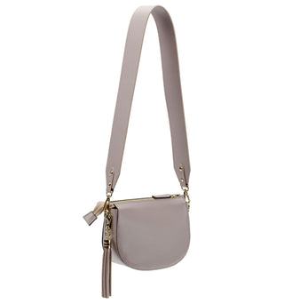 Mooni Crescent Shaped Leather Bag - Sky Blue
