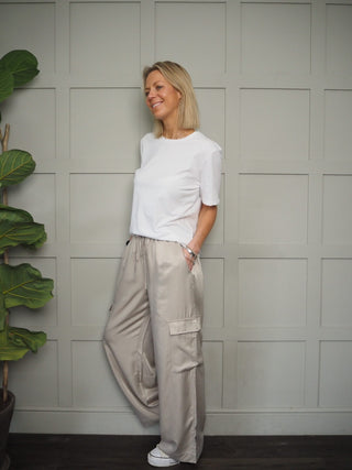 Seb Long Length Trousers by Moss Copenhagen - Stone