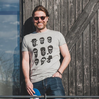 Men’s Skull Hipsters Cotton T-Shirt - White