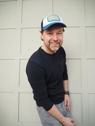 Men’s Ben Lightweight Cotton Round Neck Jumper - Navy Blue