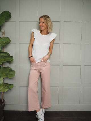 Cinthia Scoop Back T-Shirt - Ecru