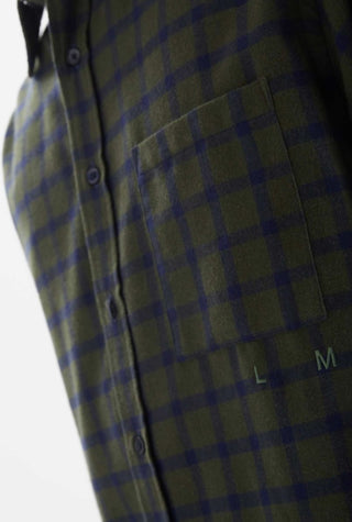 Men's Lazku Checked Shirt - Dark Blue, Fisherman Green