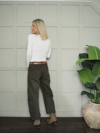 Balfour Thermal Long Sleeve T Shirt with Round Neck - Black, Off White