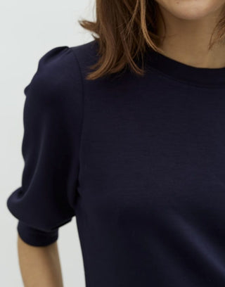 Kadi Super Soft Sweatshirt with Cropped Sleeves by mbyM - Navy Blue