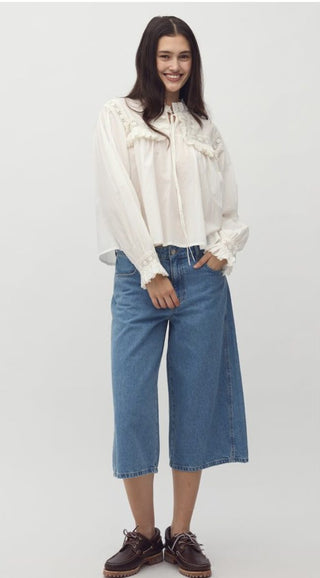 Gerlina Blouse with Long Sleeves by mbyM - Ecru