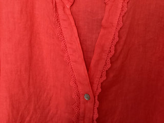 Fearne Blouse with LONG sleeves - Baby Blue, Coral, Cornflower Blue, Navy Blue, Off White, Pale Pink, Stone