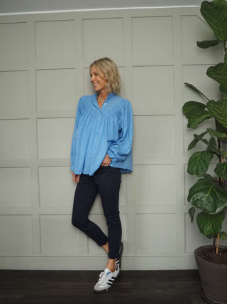 Vada Denim Jeans with Side and Back Pockets - Black, Ecru, Navy Blue and Pink