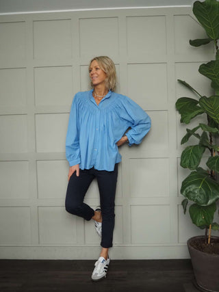 Vada Denim Jeans with Side and Back Pockets - Black, Ecru, Navy Blue and Pink