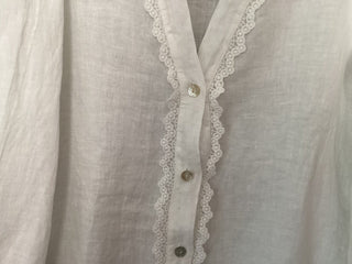 Fearne Blouse with LONG sleeves - Baby Blue, Coral, Cornflower Blue, Navy Blue, Off White, Pale Pink, Stone