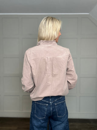 Cornbury Needlecord with Ruffle Collar Blouse - 5 Colours