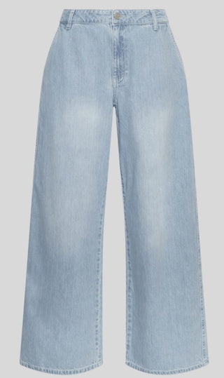 Ingrid Denim Wide Leg Jeans by Moss Copenhagen - Light Blue Wash