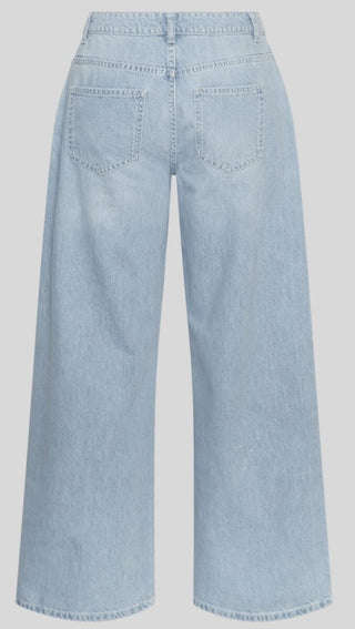 Ingrid Denim Wide Leg Jeans by Moss Copenhagen - Light Blue Wash