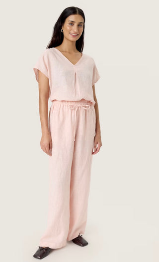 Celian Linen Trousers by Soaked - Peach