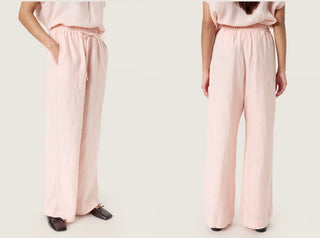 Celian Linen Trousers by Soaked - Peach
