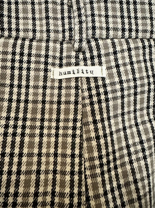 Mitchell Wide Leg Trousers by Humility - Black/Oatmeal/Stone Check