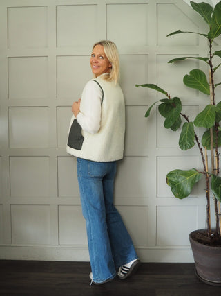 Swift Reversible Quilted and Faux Shearling Gilet - Camel, Khaki and Navy Blue