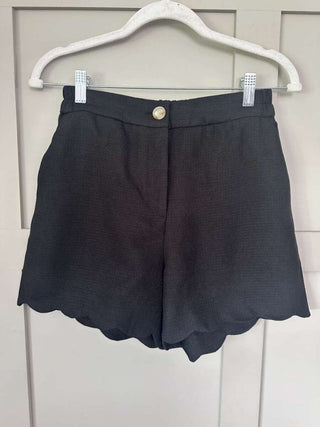 Remington Shorts with Scalloped Hem and Side Pockets - Black, Navy Blue and Taupe