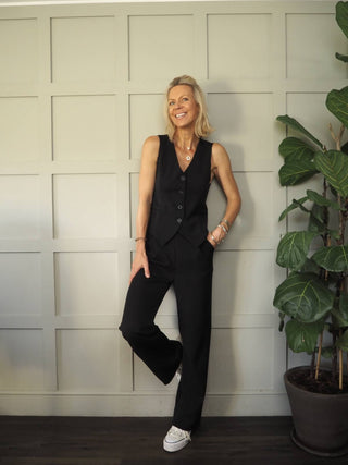 Wilz Waistcoat and Trouser Set - Black
