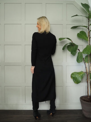 Cheyene Cashmere Blend Full Length Sleeves, Zip Dress by Part Two - Black