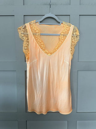 Neava Lace Trimmed Satin Feel Vest - 9 Colours